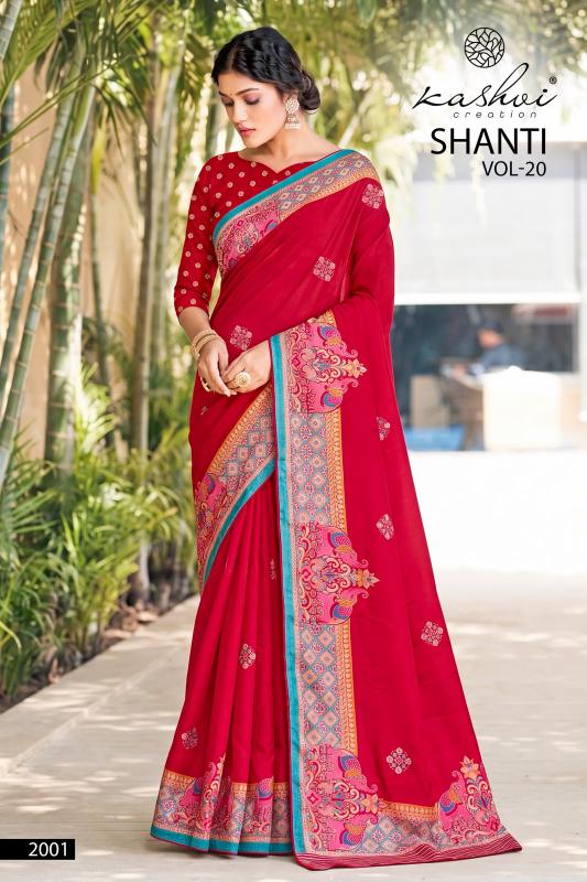 Kashvi shanti vol-20 saree low price wholesale womens clothing